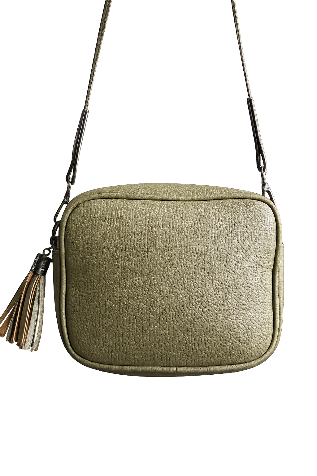 Bandolera Verde Oliva con Correa Animal Print