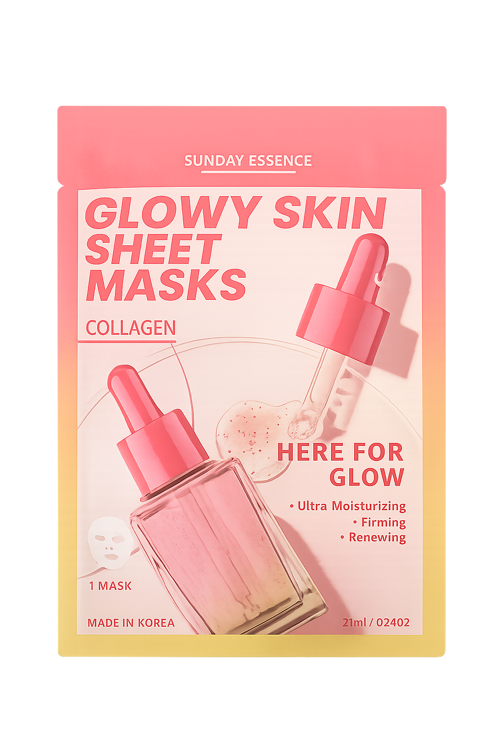 Glowy Skin Sheet Mask - Colágeno