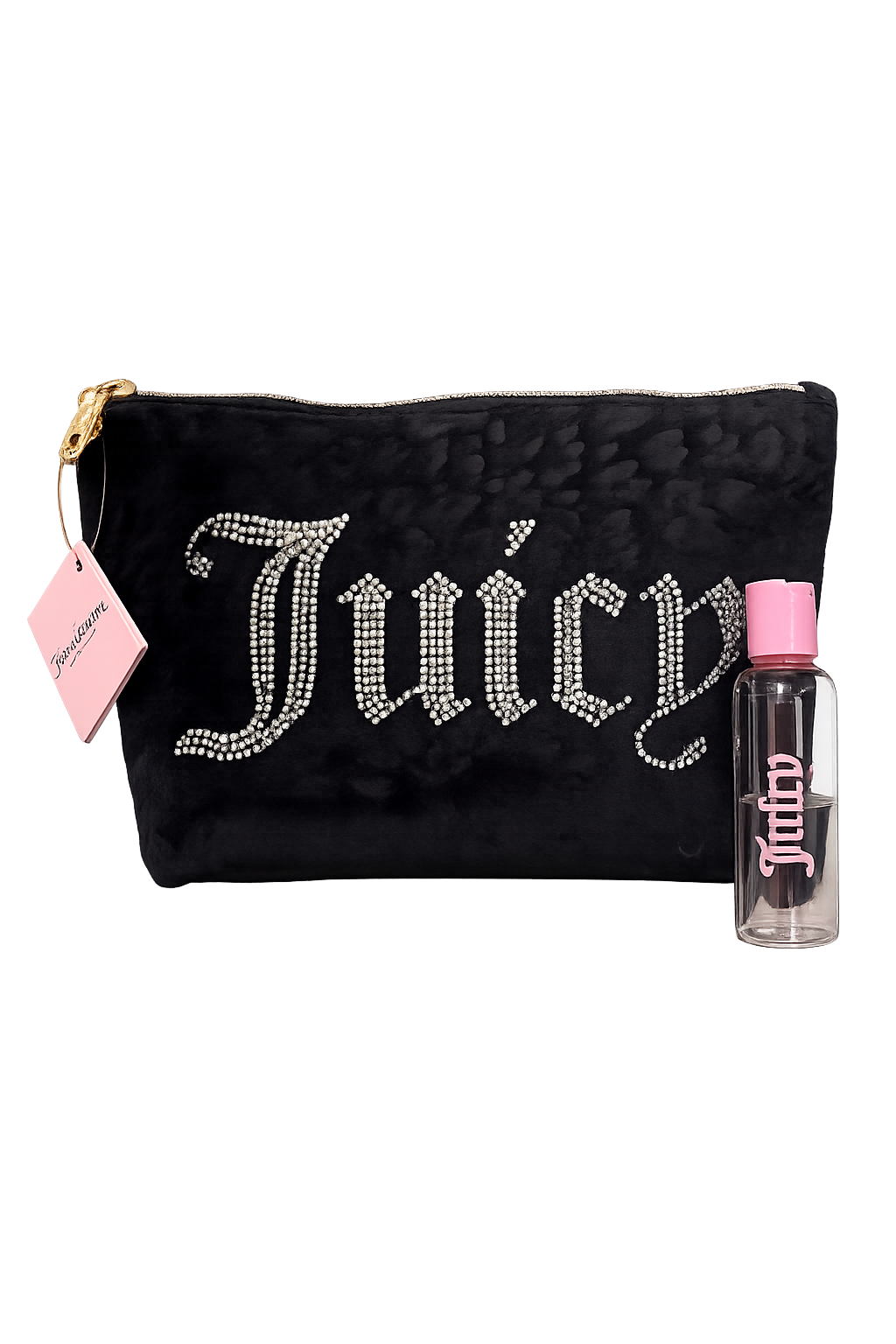 Juicy Couture Necesaire de terciopelo negro