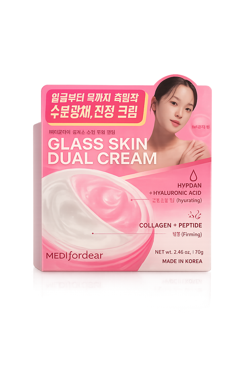 Medifordear - Glass Skin Dual Cream |Péptidos y Ácido Hialurónico
