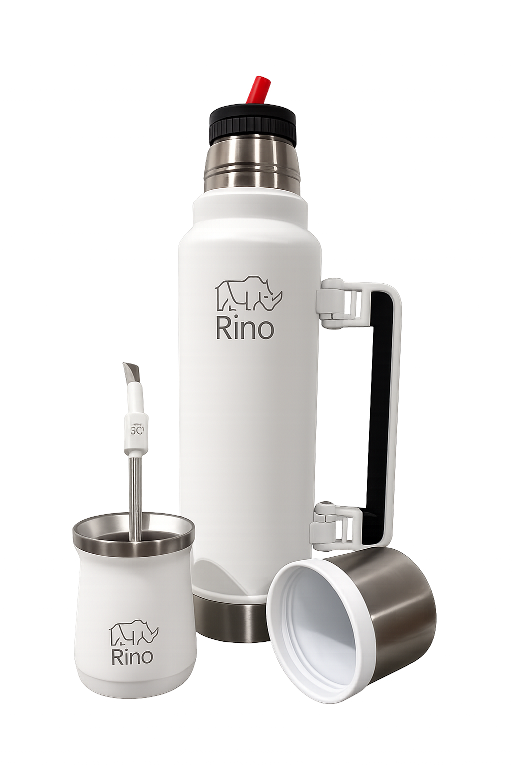 SET de Mate Plus de acero inoxidable con mate bombilla y tapón cebador