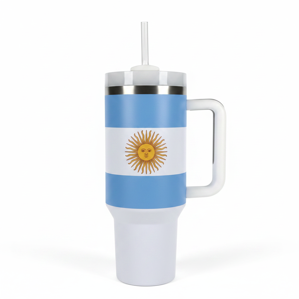 Vaso térmico Argentina frente - fondo blanco