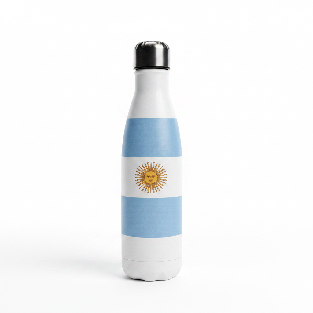 Botella Argentina 500ml fondo blanco - Copa Mundial 2026